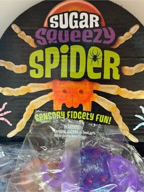 Sugar Blue Glitter spider Sensory Toy